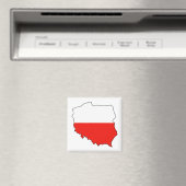 Poland Map-Flag Magneet (Insitu (Vaatwasser))
