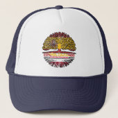 Poland Polish Spain Spanish Tree Roots Flag Trucker Pet (Voorkant)