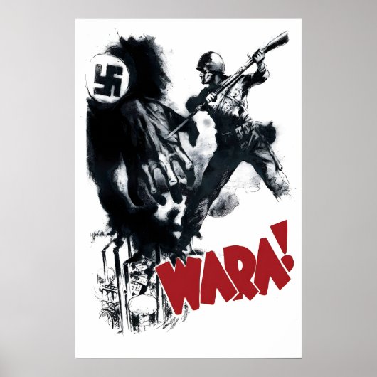 Poland WWII Propaganda Poster Hands Off! (Voorkant)