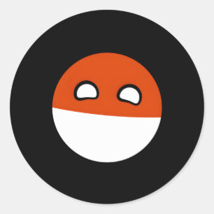 Polandball Countryballs Comics Ronde Sticker