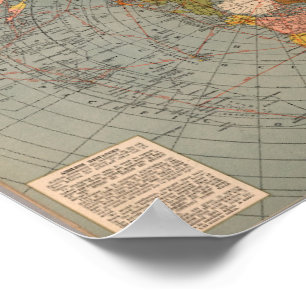 Polar Azimuthal Equidistant Flat Earth Luchtkaart Poster