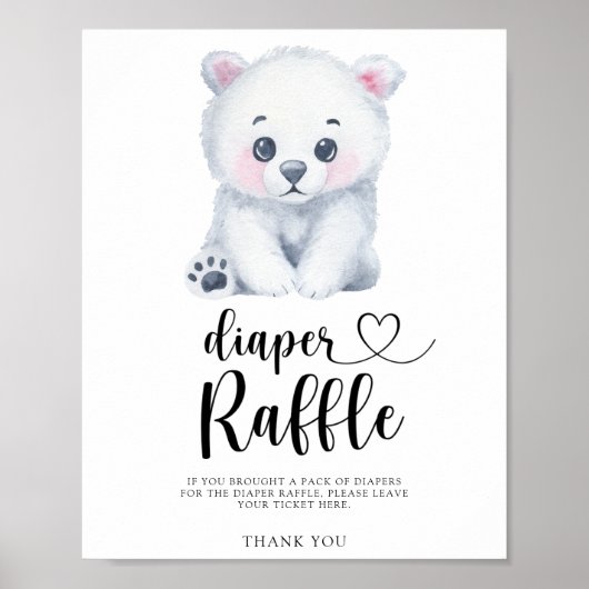 Polar baby beer - luier loterij poster (Voorkant)