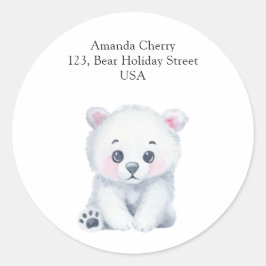 Polar baby beer - verzendlabel ronde sticker