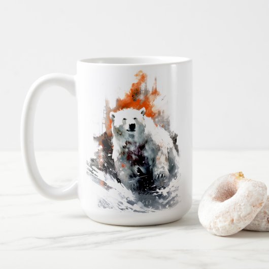 Polar Bear American Wild Animal  Koffiemok (Met donut)