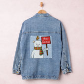Polar Bear and Robin Christmas Greeting Denim Jacket (Hangar)