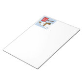 Polar Bear and Robin Christmas Greeting Notitieblok (Schuin)