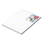 Polar Bear and Robin Christmas Greeting Notitieblok (Linkerzijde)