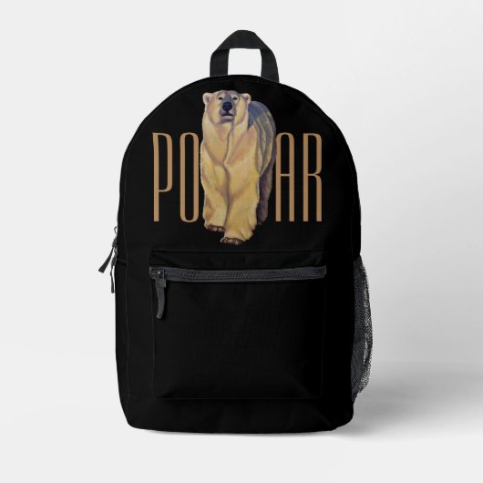 Polar Bear Backpack Bear School Bags Customizable Bedrukte Rugzak (Voorkant)