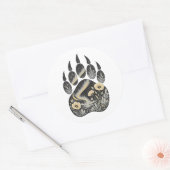 Polar Bear Botanical Footprint Nature Sticker (Envelop)