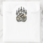 Polar Bear Botanical Footprint Nature Sticker (Tas)