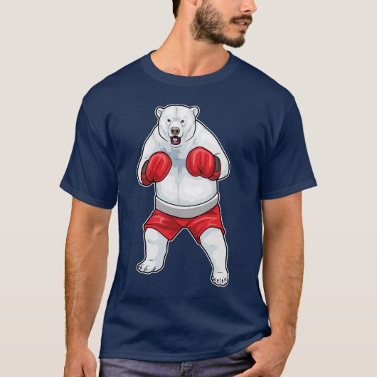 Polar bear Boxer Boxing gloves Boxing T-shirt (Voorkant)
