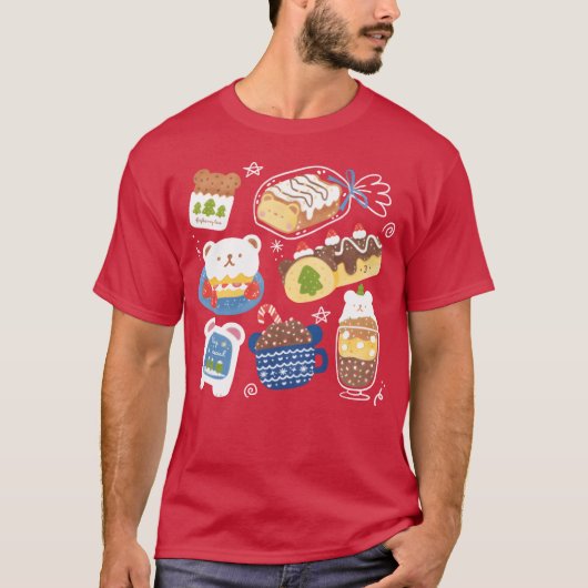 Polar Bear Cafe retro T-shirt (Voorkant)