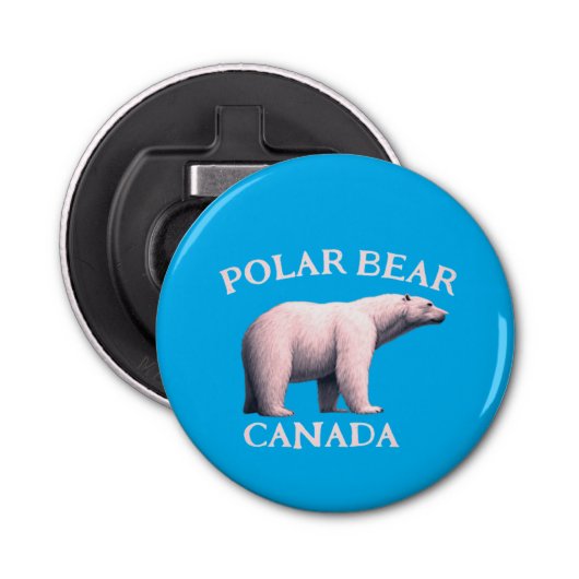 POLAR BEAR CANADA BUTTON FLESOPENER (Voorkant)