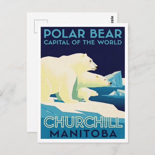 Polar Bear Capital of the World Churchill Manitoba Briefkaart (Voorkant / Achterkant)