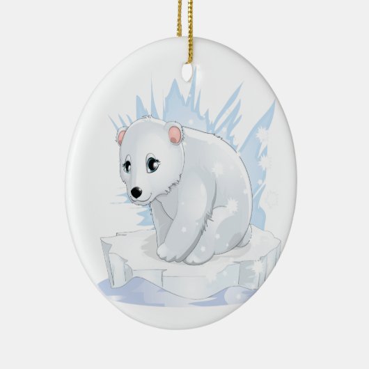 Polar Bear Ceramic Ornament (Rechts)