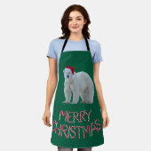 Polar Bear Christmas Apron Schort (Gedragen)