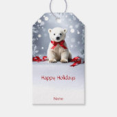 Polar Bear Christmas Gift Tag Cadeaulabel (Voorkant)