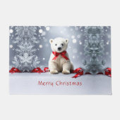 Polar Bear Christmas Holiday Doormat Deurmat (Voorkant)