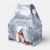 Polar Bear Christmas Holiday Gift Box Bedankdoosjes (Voorkant Zijde)
