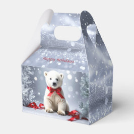 Polar Bear Christmas Holiday Gift Box Bedankdoosjes