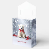 Polar Bear Christmas Holiday Gift Box Bedankdoosjes (Geopend)