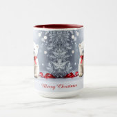 Polar Bear Christmas Holiday Mug Mok (Midden)