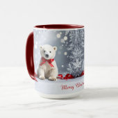 Polar Bear Christmas Holiday Mug Mok (Voorkant links)