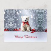 Polar Bear Christmas Holiday Postcard Briefkaart (Voorkant)