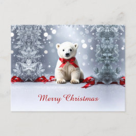 Polar Bear Christmas Holiday Postcard Briefkaart