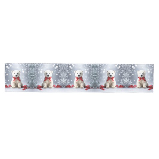 Polar Bear Christmas Holiday Table Runner Medium Tafelloper (Horizontaal)