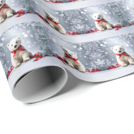 Polar Bear Christmas Holiday Wrapping Paper Cadeaupapier