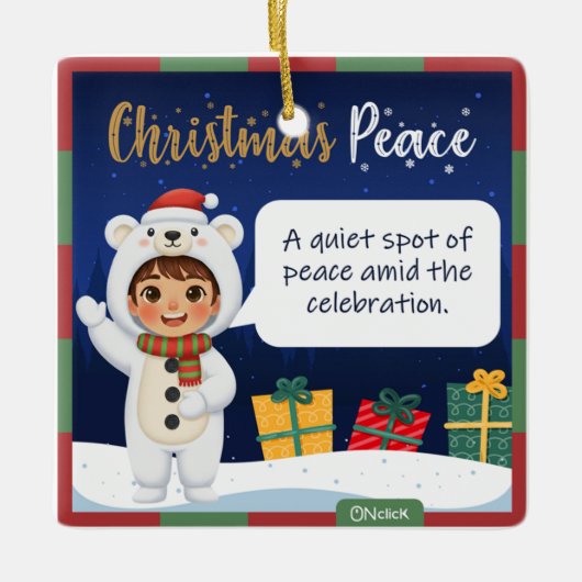 Polar Bear Christmas Ornament (Voorkant)