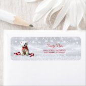 Polar Bear Christmas Return Address Label (Insitu)
