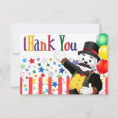 Polar Bear Circus Birthday Bedankkaart (Voorkant)
