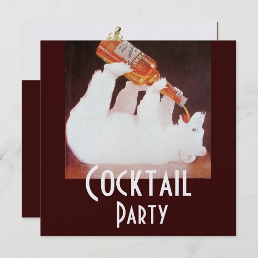 POLAR BEAR COCKTAIL PARTY bruin wit ijs metaal Kaart (Voorkant / Achterkant)