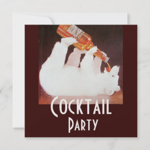 POLAR BEAR COCKTAIL PARTY bruin wit ijs metaal Kaart
