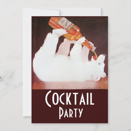 POLAR BEAR COCKTAIL PARTY ,wit bruin rood Kaart (Voorkant)