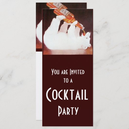 POLAR BEAR COCKTAIL PARTY ,wit bruin rood Kaart (Voorkant / Achterkant)