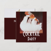 POLAR BEAR COCKTAILPARTY bruin wit ijs metaal Kaart (Voorkant / Achterkant)