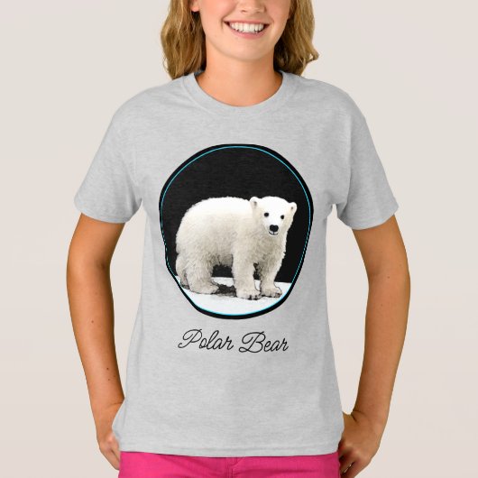 Polar Bear Cub Painting - Oiginal Wildlife Art T-S T-shirt (Voorkant)