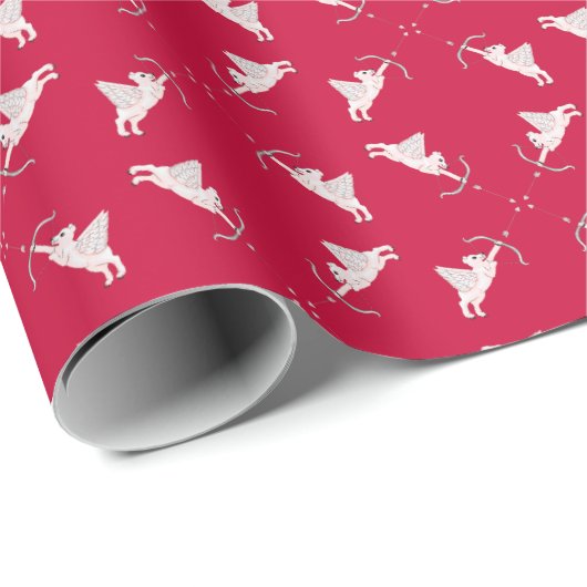 Polar Bear Cupids Wrapping Paper Cadeaupapier (Rol Hoek)