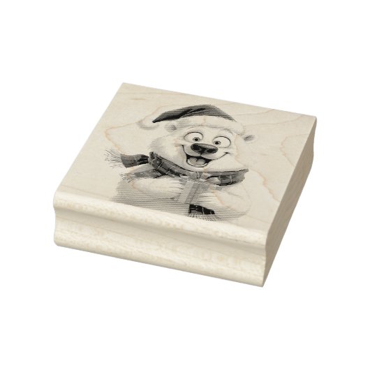 Polar Bear Cute Christmas Gift Rubberstempel (Stempel)