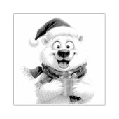 Polar Bear Cute Christmas Gift Rubberstempel (Afrduk)