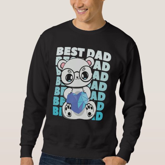 Polar Bear Dad Parent Best Papa Bear Fathers Day A Trui (Voorkant)