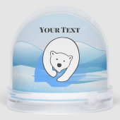 Polar Bear Design Snow Globe Sneeuwbol (Achterkant)