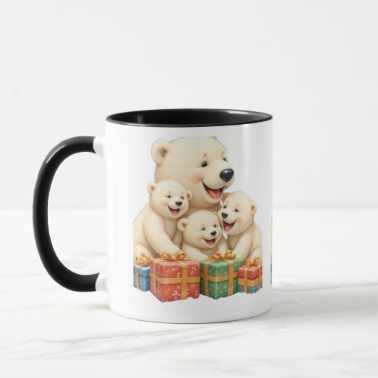 Polar Bear Family Holiday Mug Two-Tone Mug, 15 oz  Mok (Links)