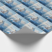 Polar Bear Floating On an Ice Floe Cadeaupapier (Hoek)