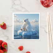 Polar Bear Floating On an Ice Floe Servet (Insitu)