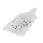 Polar Bear glazen snijplank (Hoek)