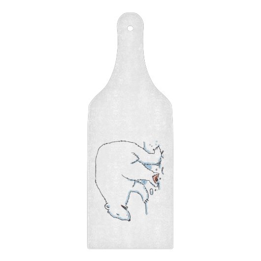 Polar Bear glazen snijplank (Voorkant)